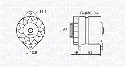 MAGNETI MARELLI 063321041010 -  Генератор